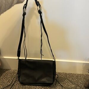 Zara black faux leather purse